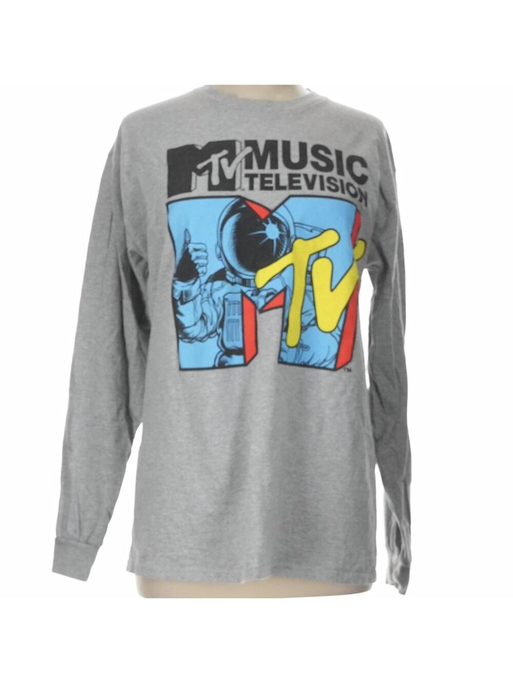 MTV Long Sleeve T-Shirt Size L Gray